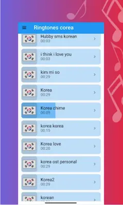 korean ringtones android App screenshot 0