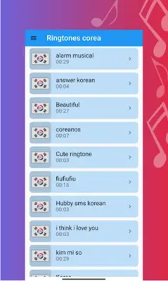 korean ringtones android App screenshot 3